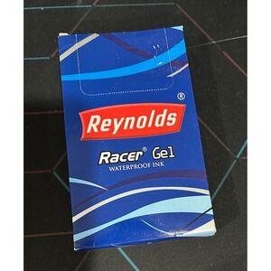 Reynolds Racer Gel Pens Blue Waterproof Ink 20‎ Count Fine Point Pens